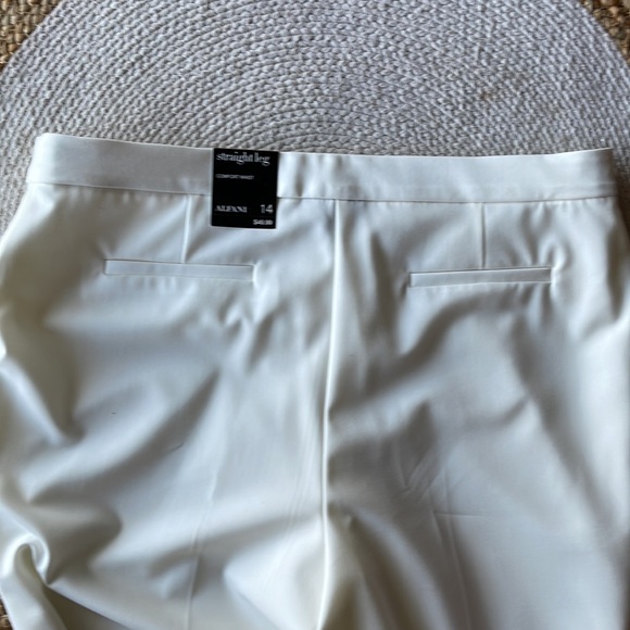 Alfani Straight leg off white pants-14 - Picture 8 of 16